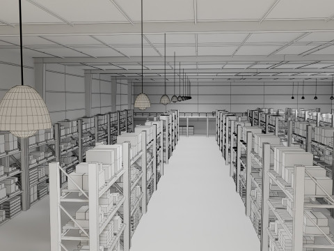 Ware House - Game Ready - PBR Low-poly 3D Модель