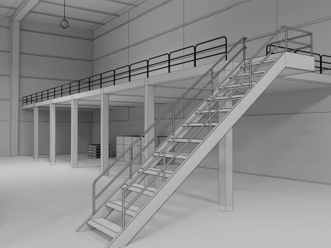 Ware House - Game Ready - PBR Low-poly 3D Model