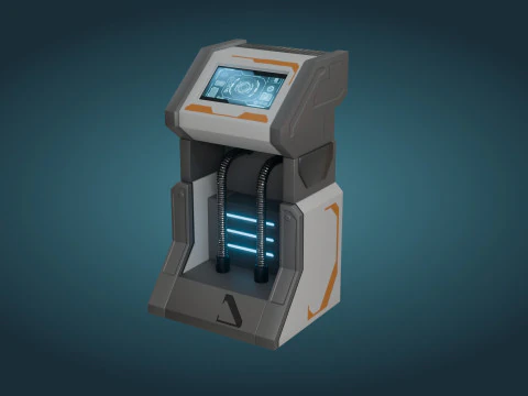 Sci-Fi Computer - Game Ready - PBR 3D Model