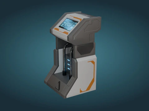 Sci-Fi Computer - Game Ready - PBR 3D Model