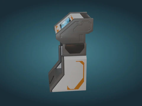Sci-Fi Computer - Game Ready - PBR 3D Model