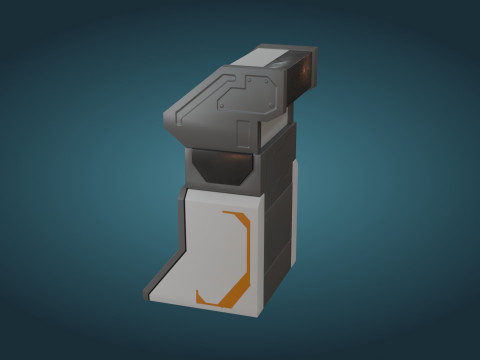 Sci-Fi Computer - Game Ready - PBR 3D Модель