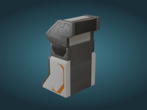 Sci-Fi Computer - Game Ready - PBR 3D Модель