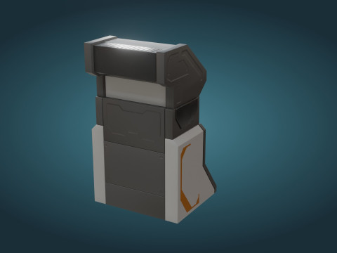 Sci-Fi Computer - Game Ready - PBR 3D Модель