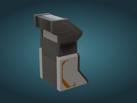 Sci-Fi Computer - Game Ready - PBR 3D Модель