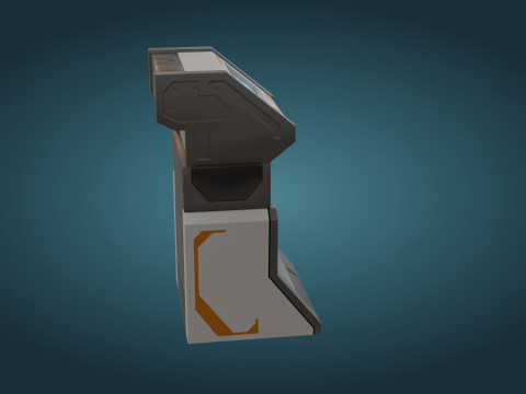 Sci-Fi Computer - Game Ready - PBR 3D Модель