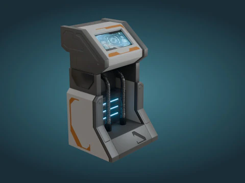 Sci-Fi Computer - Game Ready - PBR 3D Model