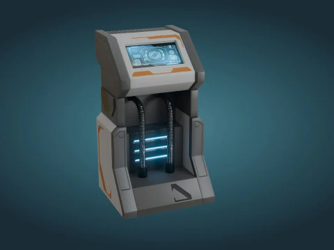 Sci-Fi Computer - Game Ready - PBR 3D Model