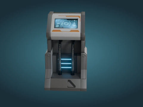 Sci-Fi Computer - Game Ready - PBR 3D Модель