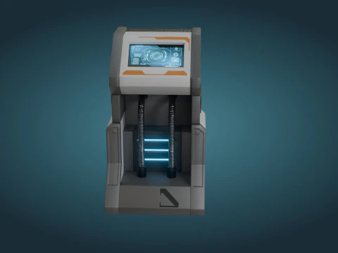 Sci-Fi Computer - Game Ready - PBR 3D Model