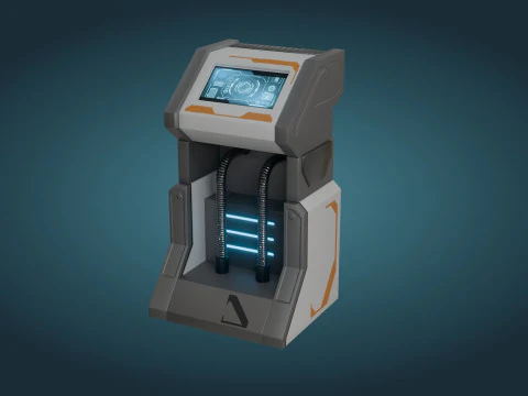 Sci-Fi Computer - Game Ready - PBR 3D Model