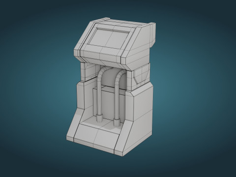 Sci-Fi Computer - Game Ready - PBR 3D Модель