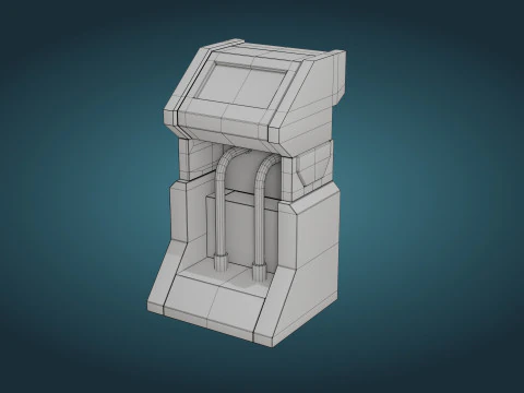 Sci-Fi Computer - Game Ready - PBR 3D Model