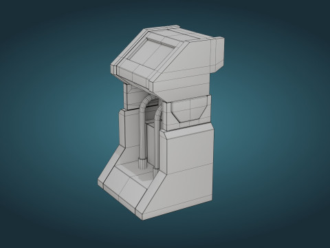 Sci-Fi Computer - Game Ready - PBR 3D Модель