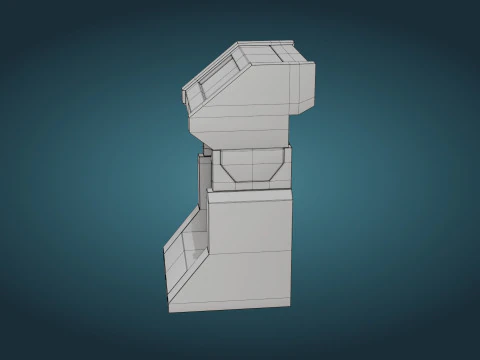 Sci-Fi Computer - Game Ready - PBR 3D Model