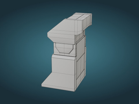 Sci-Fi Computer - Game Ready - PBR 3D Модель