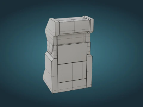 Sci-Fi Computer - Game Ready - PBR 3D Model