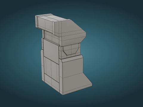 Sci-Fi Computer - Game Ready - PBR 3D Модель