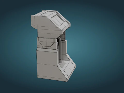 Sci-Fi Computer - Game Ready - PBR 3D Model