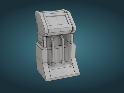 Sci-Fi Computer - Game Ready - PBR 3D Модель