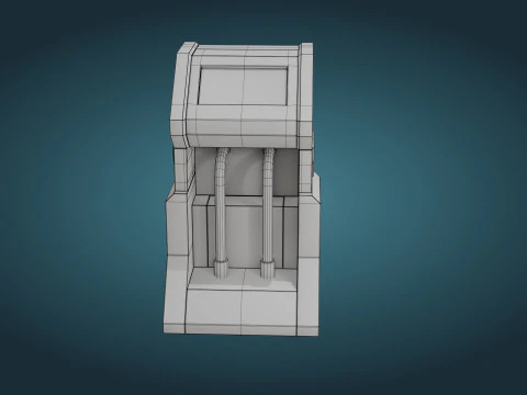 Sci-Fi Computer - Game Ready - PBR 3D Model