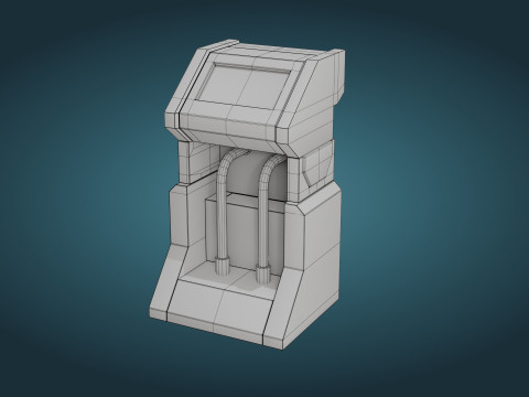 Sci-Fi Computer - Game Ready - PBR 3D Модель
