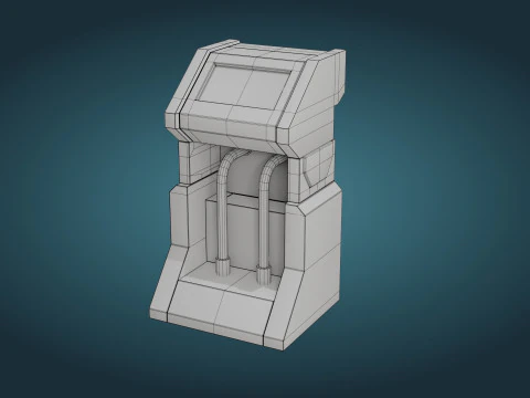 Sci-Fi Computer - Game Ready - PBR 3D Model