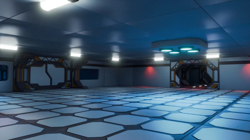 Laborat&oacute;rio Modular de Fic&ccedil;&atilde;o Cient&iacute;fica - Low-poly - Game Ready - PBR Modelo 3D .c4d .max .obj .3ds .fbx .stl .blend 