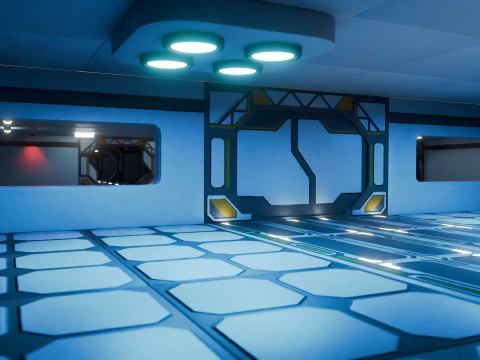 Laborat&oacute;rio Modular de Fic&ccedil;&atilde;o Cient&iacute;fica - Low-poly - Game Ready - PBR Modelo 3D