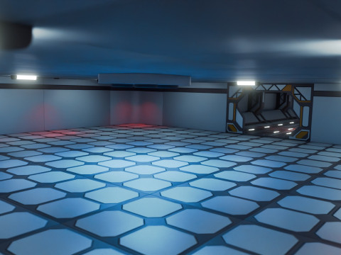 Modular Sci Fi Lab- Low-poly - Game Ready - PBR Model 3D