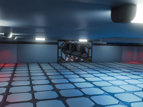 Modular Sci Fi Lab- Low-poly - Game Ready - PBR Model 3D