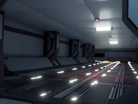 Modular Sci Fi Lab- Low-poly - Game Ready - PBR Model 3D
