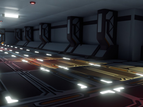 Modular Sci Fi Lab- Low-poly - Game Ready - PBR Model 3D