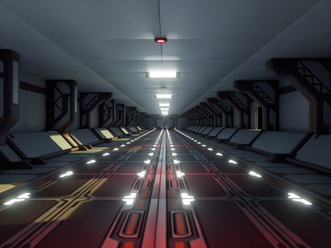 Modular Sci Fi Lab- Low-poly - Game Ready - PBR Model 3D