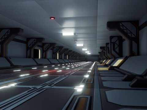 Modular Sci Fi Lab- Low-poly - Game Ready - PBR Model 3D