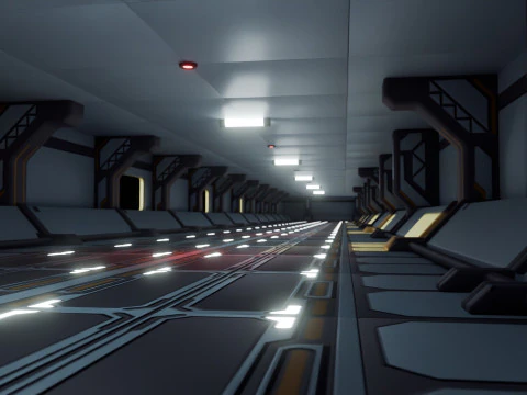 Laborat&oacute;rio Modular de Fic&ccedil;&atilde;o Cient&iacute;fica - Low-poly - Game Ready - PBR Modelo 3D