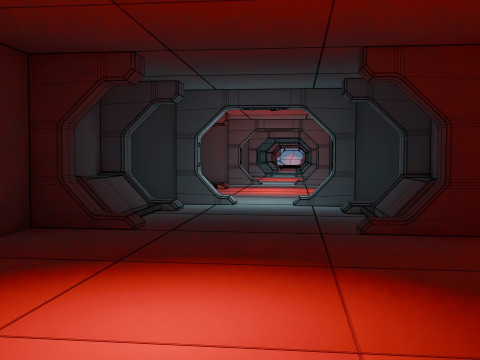 Modular Sci Fi Lab- Low-poly - Game Ready - PBR Model 3D