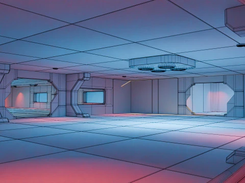 Laborat&oacute;rio Modular de Fic&ccedil;&atilde;o Cient&iacute;fica - Low-poly - Game Ready - PBR Modelo 3D