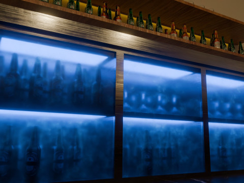 Bar interior - Low Poly 3D Model