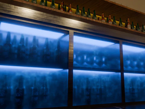 Bar-Interieur &ndash; Low Poly 3D Modell