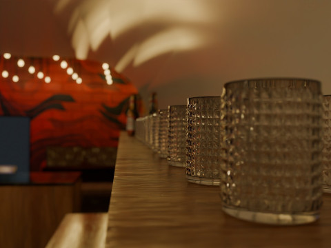 Bar interior - Low Poly 3D Model