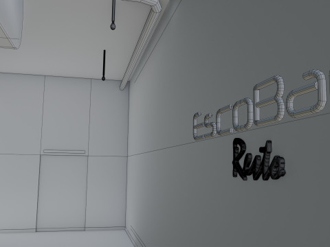 Bar interior - Low Poly 3D Model
