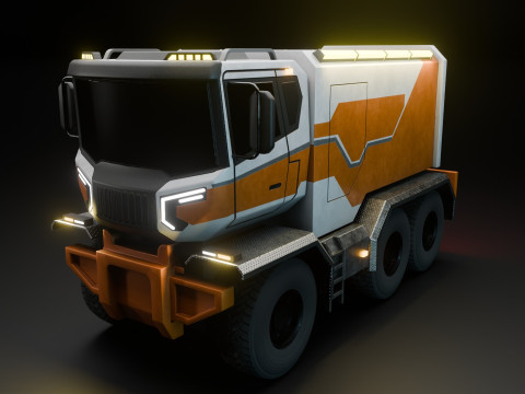 Sci-Fi Truck Model 3D