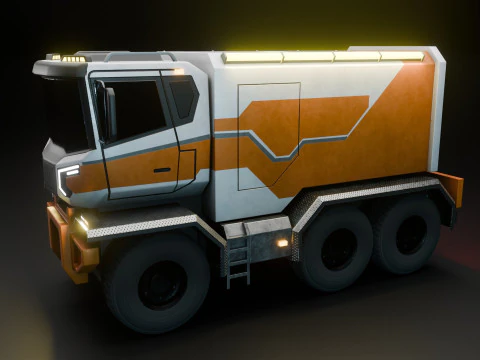 Sci-Fi Truck 3D Model