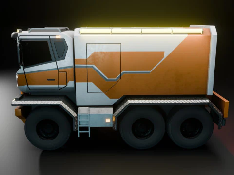 Sci-Fi Truck 3D Model