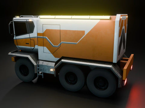 Sci-Fi Truck 3D Model