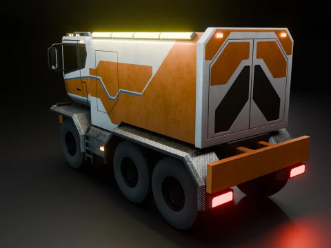 Sci-Fi Truck 3D Model