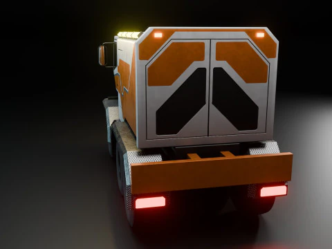 Sci-Fi Truck 3D Model