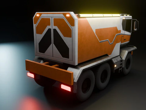 Sci-Fi Truck 3D Model