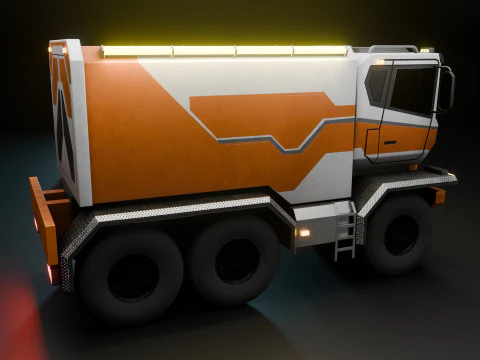Sci-Fi Truck 3D Model